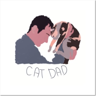 Cat dad Posters and Art